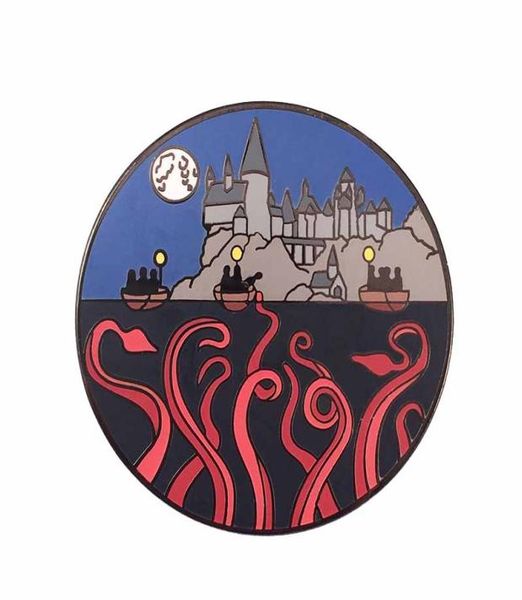 

magic school hogwarts brooch epic journey of the first year potter pins mysterious black lake badge witchcraft gift7792662, Gray