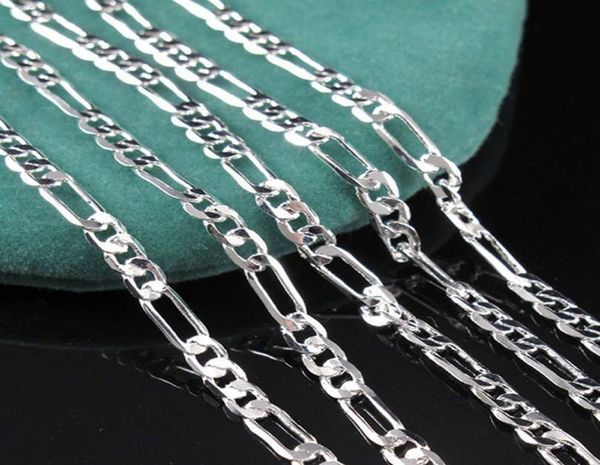 

2mm 925 sterling silver men039s figaro chain necklace fashion figaro mens necklaces 1630inch jewelry 1630inches 2000176