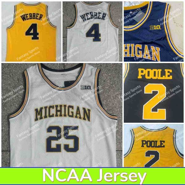 

ncaa basketball jersey michigan wolverines 2 jorda poole chris webber 4 juwan howard 25 jalen rose 5 college yellow navy men jerseys stitche, Black;red
