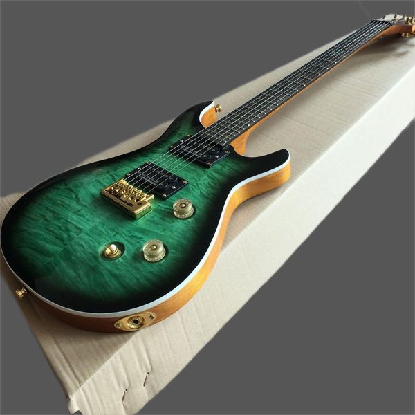 

factory custom hand green prs electric guitar 6 strings, pickup
