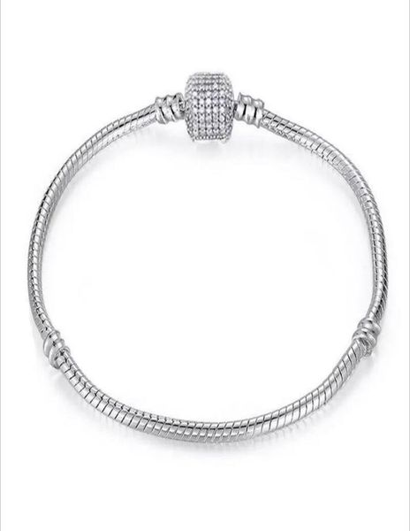 

chain fit european charm bead bangle bracelet jewelry gift for men women mix size 16cm-21cm wholesale4351380, Golden;silver