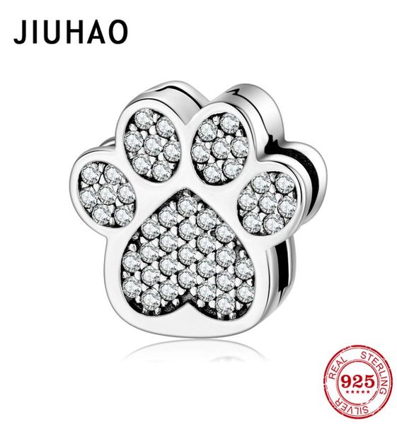 

romantic love charms 925 sterling silver animal cat claw cz clip letter bead fit original reflection clip charm bracelet jewelry y1233351, Bronze;silver
