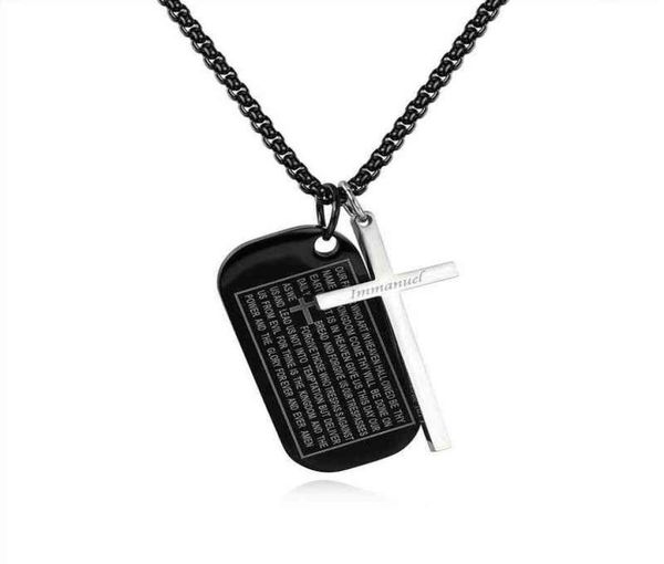 

lord039s personality prayer necklace holy bible pendant cruxifix cross necklace mens women jewelry religious christian catholic1839773, Silver