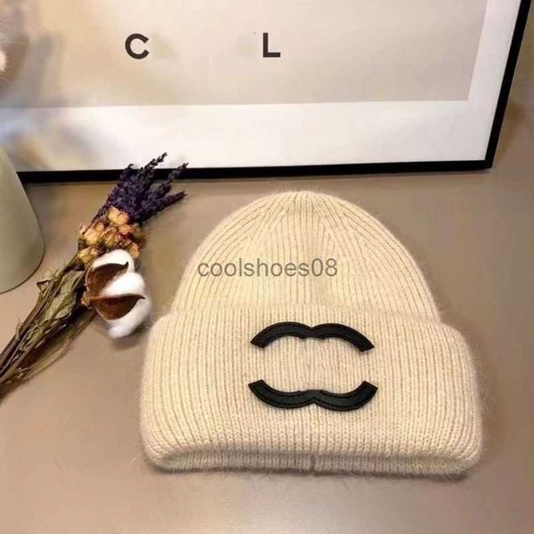 

designer brand men's beanie hat women's autumn and winter small fragrance style new warm fashion all-match ce letter knitted hat, Blue;gray