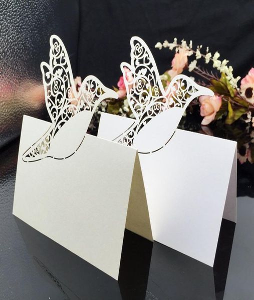 

laser cut place cards with birds tree paper carving seating cards party table decorations name cards for weddings pc602229013