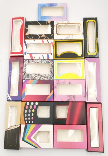 

new 10pcslot packing box for eyelash package paper box color carton with tray 25mm eyelashes diy custom logo flash packing box2402762