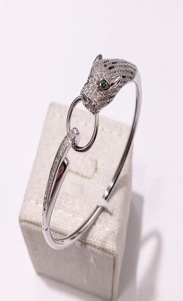 

whole leopard jewelry european and american style copper gold plated style ring leopard bracelet diamond bracelet jewelry 3067355, Black