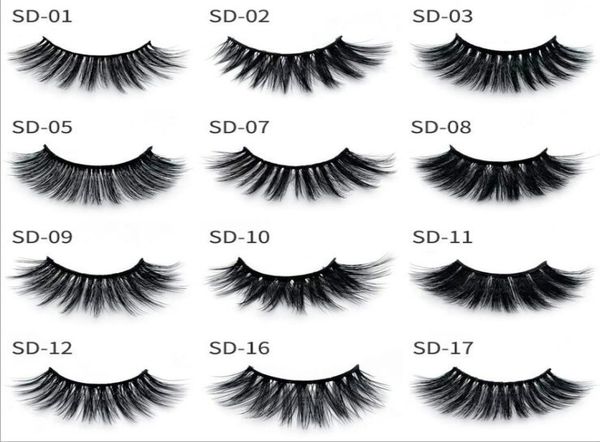 

brand huapan 3d mink eyelashes eyelashe messy eye lash extension eyelash full strip eye lashes for party make up tool with co3026132