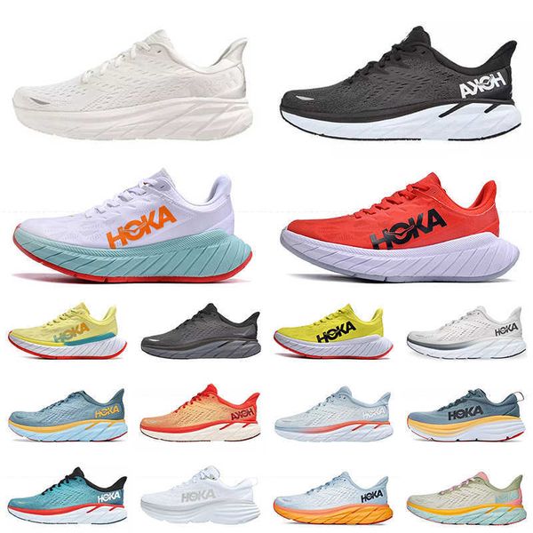 

2023 arrival running shoes hoka one carbon x2 hokas bondi 8 clifton for mens women runner sneakers triple white red blue black trainers jogg