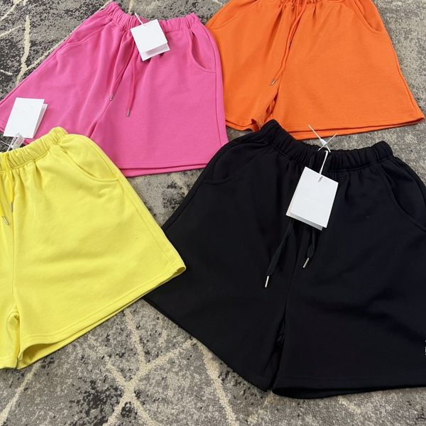

causal sport shorts designer women men candy colors short pants letter printing knee length summer beach clothing k01, White;black