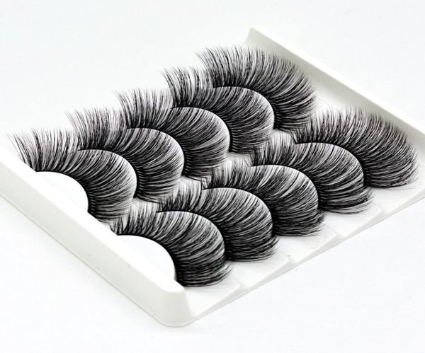 

3d synthetic hair false eyelashes handmade soft and comfortable stereo multilayer makeup full strip eye lashes 5pairspack 6 styl4680954
