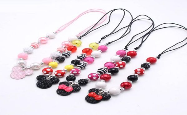 

fashion cartoon pendant necklace baby chunky bubblegum beads necklace diy rope chain jewelry for girls lovely gift1758554, Silver