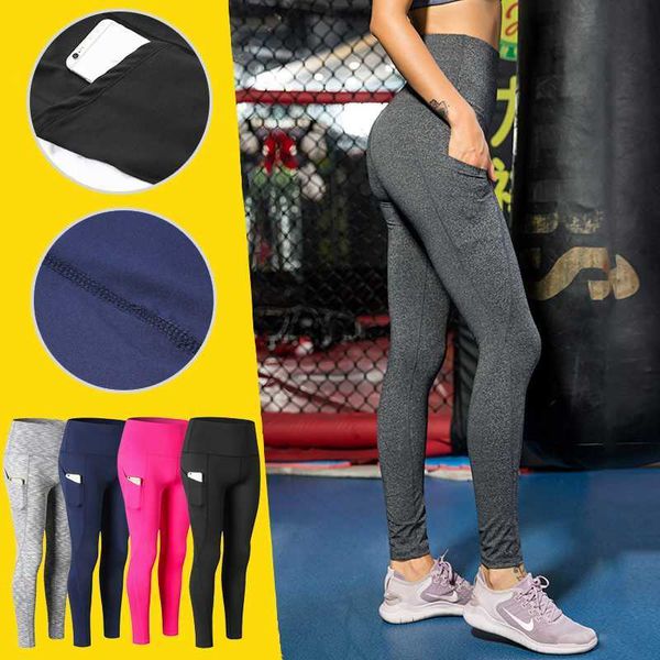 

women slim sports yoga pants side pocket running pants girls yoga leggings female long gym tights custom l230621, Black