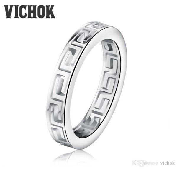 

simple hollow band rings 316l stainless steel biker ring for women men fashion luxury jewelry anel masculino anillos with box3053674, Silver
