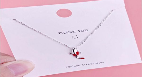 

925 sterling silver koi fish pendant necklace silver clavicle chain for women girls choker necklaces6198020