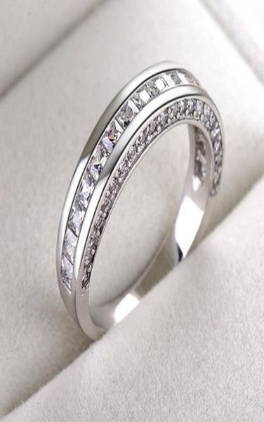 

victoria wieck vintage fashion jewelry 925 sterling silver princess cut white z cz diamond gemstones women wedding band ring f5841842, Slivery;golden