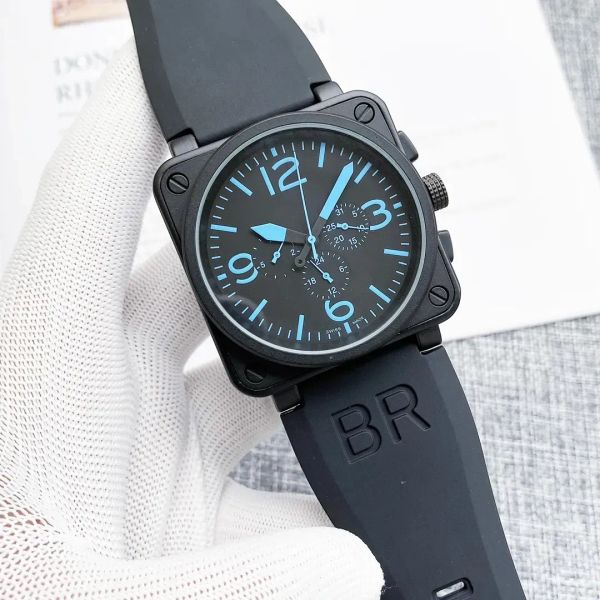 

2023 new wristwatches men bell automatic mechanical watch brown leather black rubber ross wristwatches watches gift 007, Slivery;brown