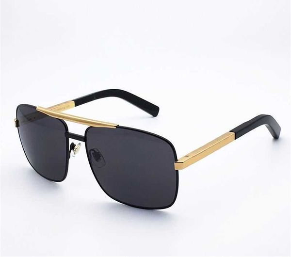 

fashion luxury designer sunglasses mens classic vintage metal square shape glasses summer outdoor trend style uv protection, White;black