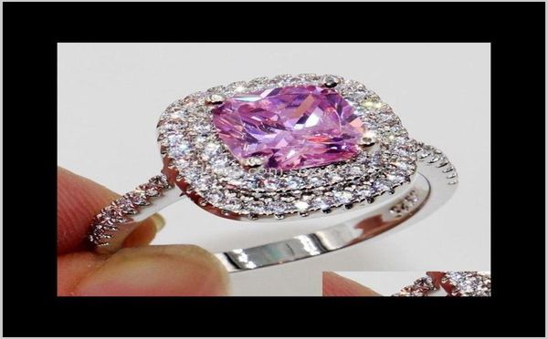 

solitaire luxury womens wedding ring fashion sier gemstone simulated diamond engagement rings for women jewelry 1nxv05267474, Golden;silver