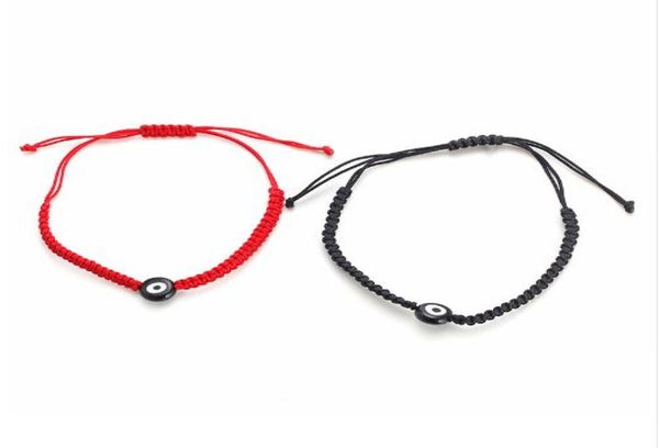 

ship 20pcs lucky red string thread rope bracelet black turkish evil eye charm little girls kids children braided1381004, Golden;silver