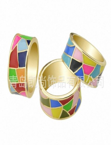 

whole national wind personality drip femal for menwomen vintage style enamel jewelry men jewelry ceramic eternity ring mens r1467344, Silver