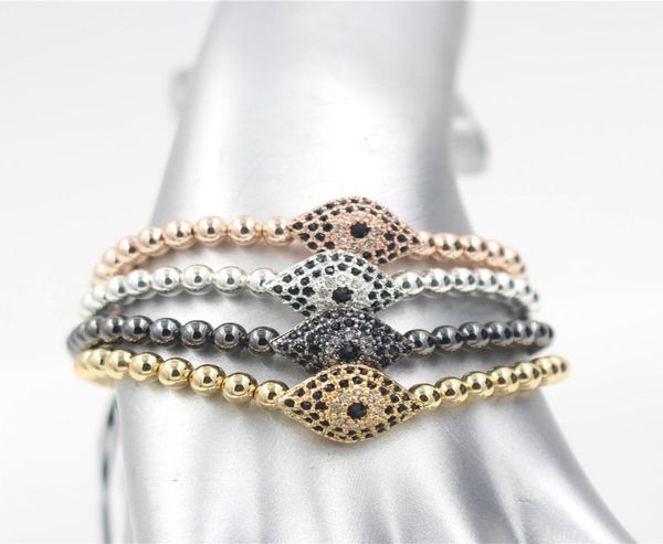 

piniya handmade anil arjandas miro pave setting cz eye charm braiding macrame bracelets bangles jewelry for men women gift4988757, Golden;silver