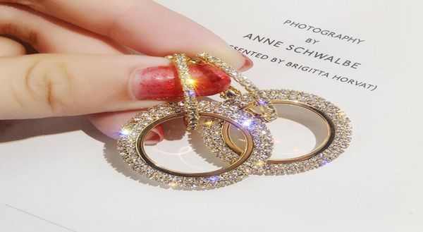 

1 pair silvering plated huggies circle earrings small round rhinestones hoop earrings women039s fashion jewelry gifts 9774412, Golden;silver
