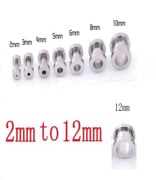 

sliver stainless steel ear plugs gauge body jewelry pierceing surgical steel ear plugs tunnels 2mm to 12 mm ak1043864538, Silver