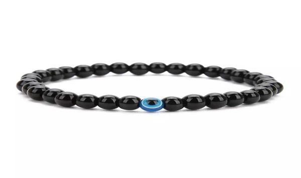 

handmade jewelry whole beaded strands bracelets turkish lucky symbol blue eye bracelet beaded chakra stretch for women men8951263, Black