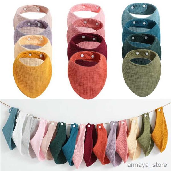 

bibs cloths 3pcs/lot baby bibs cotton stuff newborn solid color button soft saliva towel cloth feeding bibs r230628