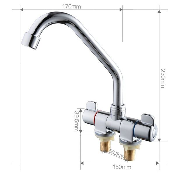 

brass cold water folding faucet tap 230*150mm marine boat rv caravan #002