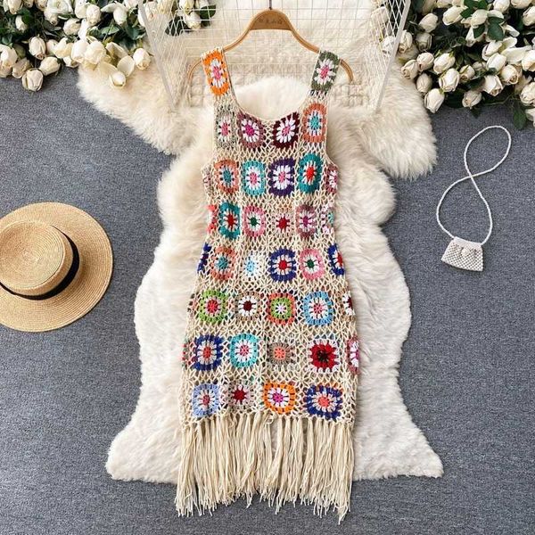 

casual dresses runway summer bow tank dress 2023 women's spaghetti strap backless palace floral print party pleated, Black;gray