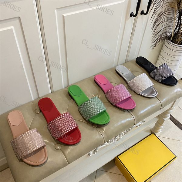 

designer slippers rubber slides women flat sandal sequined beach flip flops open toe girl shoes fringe flat sandals, Black