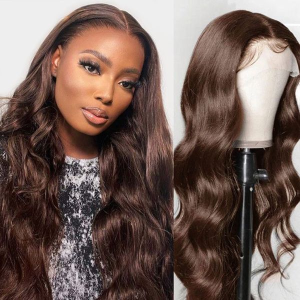 

new product 13x4 transparent lace frontal wig human body wave hd wig dark brown brazilian wig remy, Black;brown