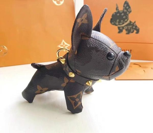 

2020 new fashion key ring cute animal leather puppy leather metal spring buckle exquisite packaging gift2509802, Silver