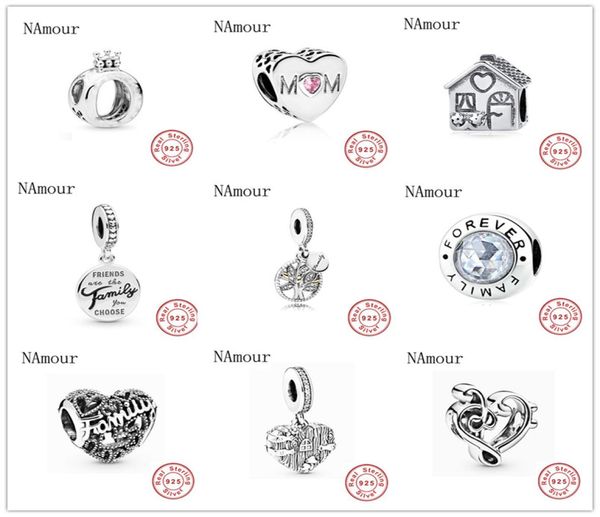 

2019 new 925 sterling silver mom house family tree forever diy bead fit original charms bracelet jewelry for women f2764015537, Blue;slivery