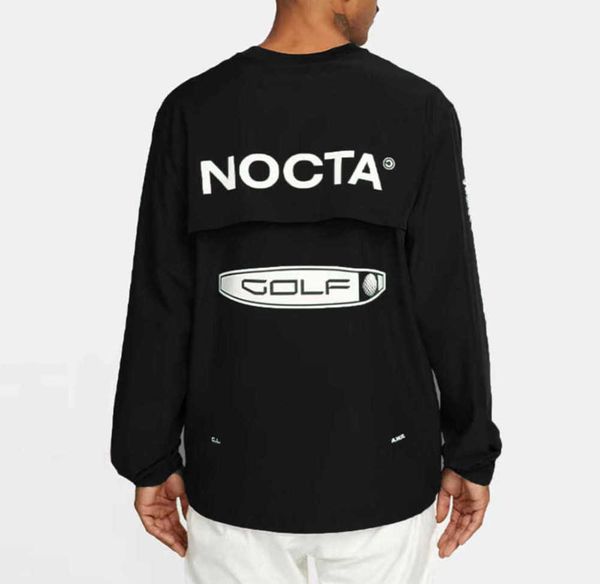 

mens hoodies us version nocta golf co branded draw breathables quick drying leisure sports t-shirt long sleeve wicking moisture and wicking, Black