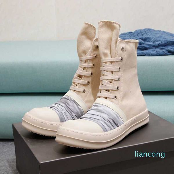 

rick designer boots sneakers woman shoes trainers canvas high male fashion owen luxury black lace up mens breathable men women hhjf