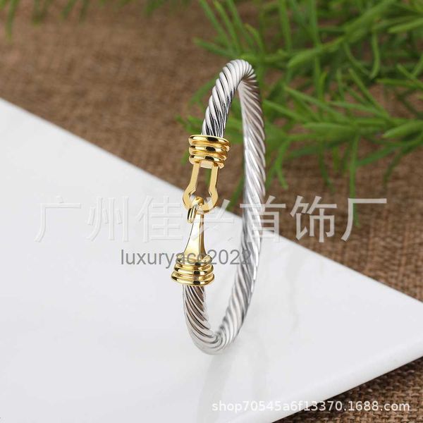

designer bracelet bangle dy bracelet popular woven twisted thread hook hand decoration color hook head david, Black