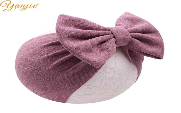 

2020 cotton headband 5 hair bows solid kids hair for girls 2020 hair bands baby head wrap1800323, Silver