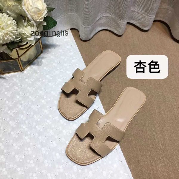 

bear shoes setting herm summer slippers sandal women's oran hig2023 slipper designer beacleather leisure fashion wear rhinestone flat b