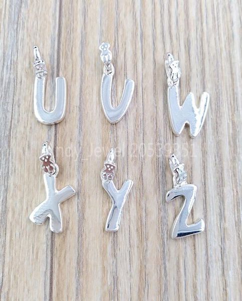 

alphabet letter uz pendant in silver authentic 925 sterling silver pendants fits european bear jewelry style gift andy jewel 91462683480