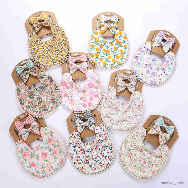 

bibs burp cloths baby bibs tassel saliva towel headband floral newborn double side bibs boys girls props bandana burps r230628