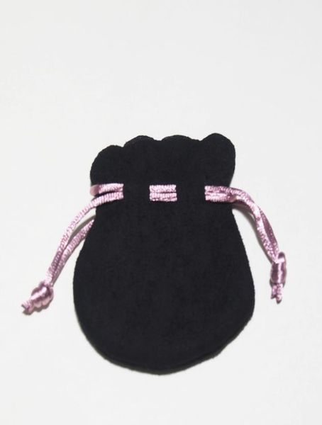 

jewelry pouches bags black velvet fit for pandora 925 sterling silver charm bead bracelet necklace fashion packaging1206535, Pink;blue