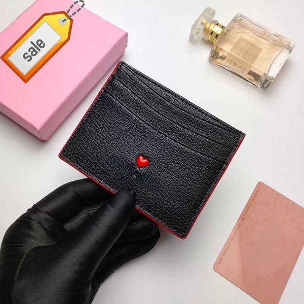 

brand designer wallet card pack women's card women's folder korean version sweet love cowhide certificate wallets practical small