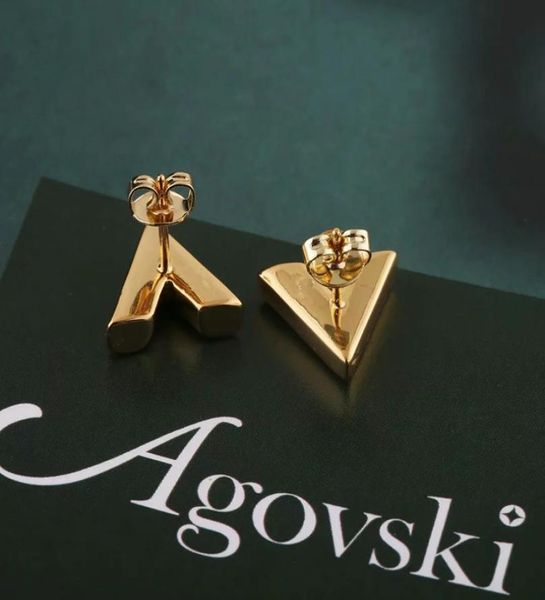 

gold ear studs earrings luxury designer jewelry charm women stainless steel engagement wedding party letter earrings for lady woma9644511, Golden