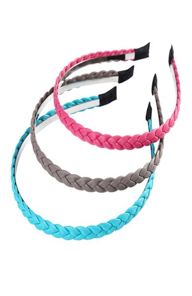 

fashion pu leather cross headband for women solid thin hair bands headwear new 2021 hair accessories7905625, Silver