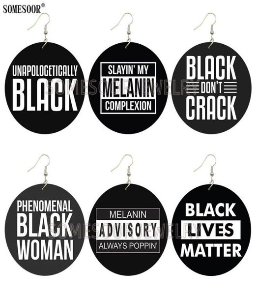 

doublesided printing african map women earrings round natural wooden painted earrings ethnic style dangle earring african them7250570, Silver