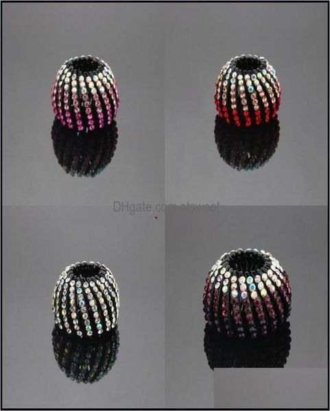 

hair clips barrettes jewelry crystal rhinestone birds nest hairpin jewellery women elastic horsetail clip meatball head hairdres7170521, Golden;silver