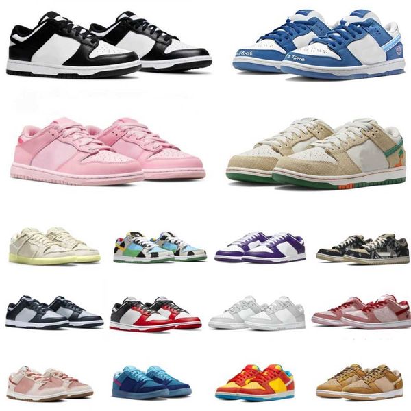 

designer men low sports shoes classic fashion white black three pink gray university blue pandaes outdoor casual running trainers sneakers 2